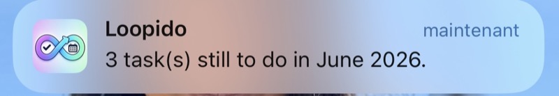 Loopido reminder notification
